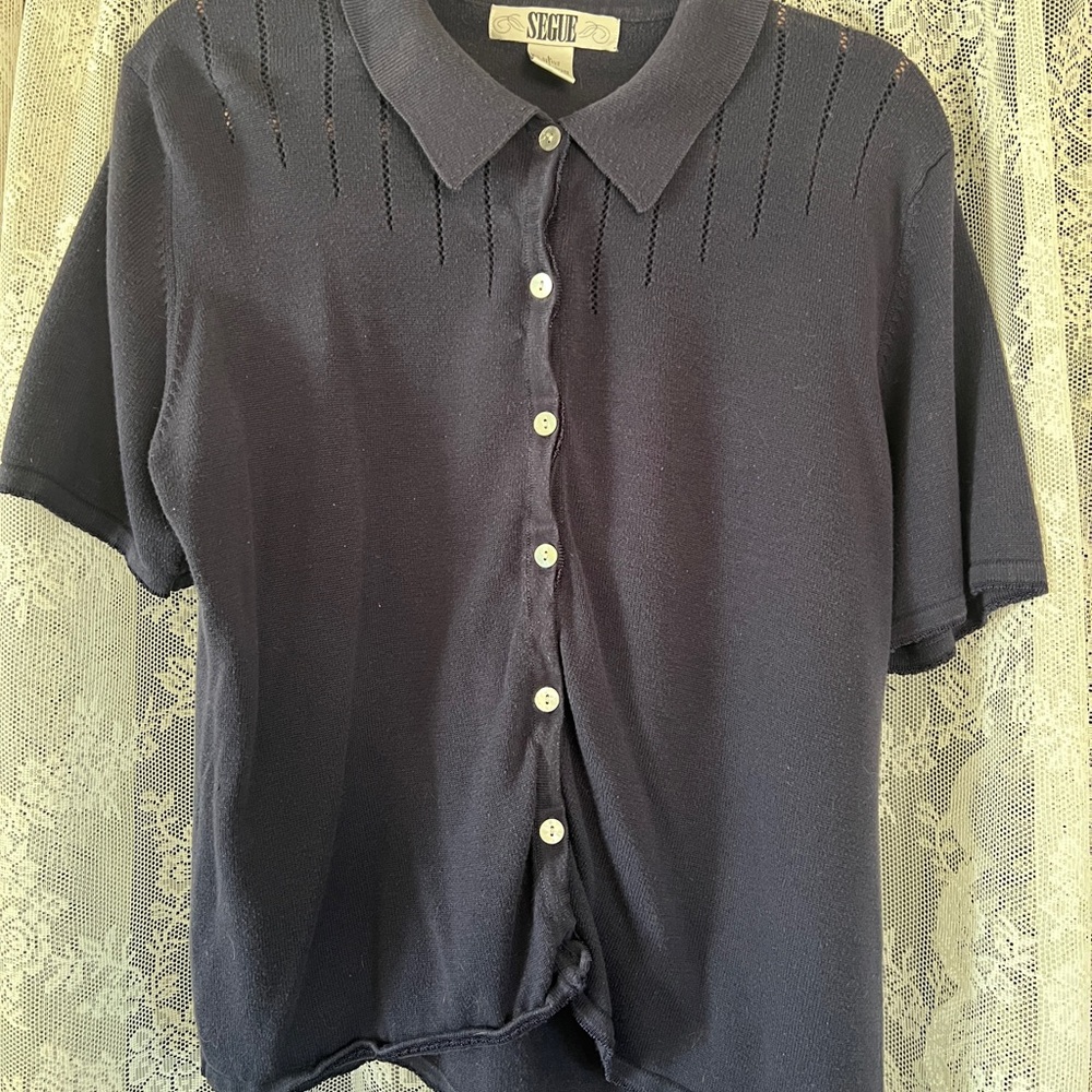 Segue Women's Navy Button Down